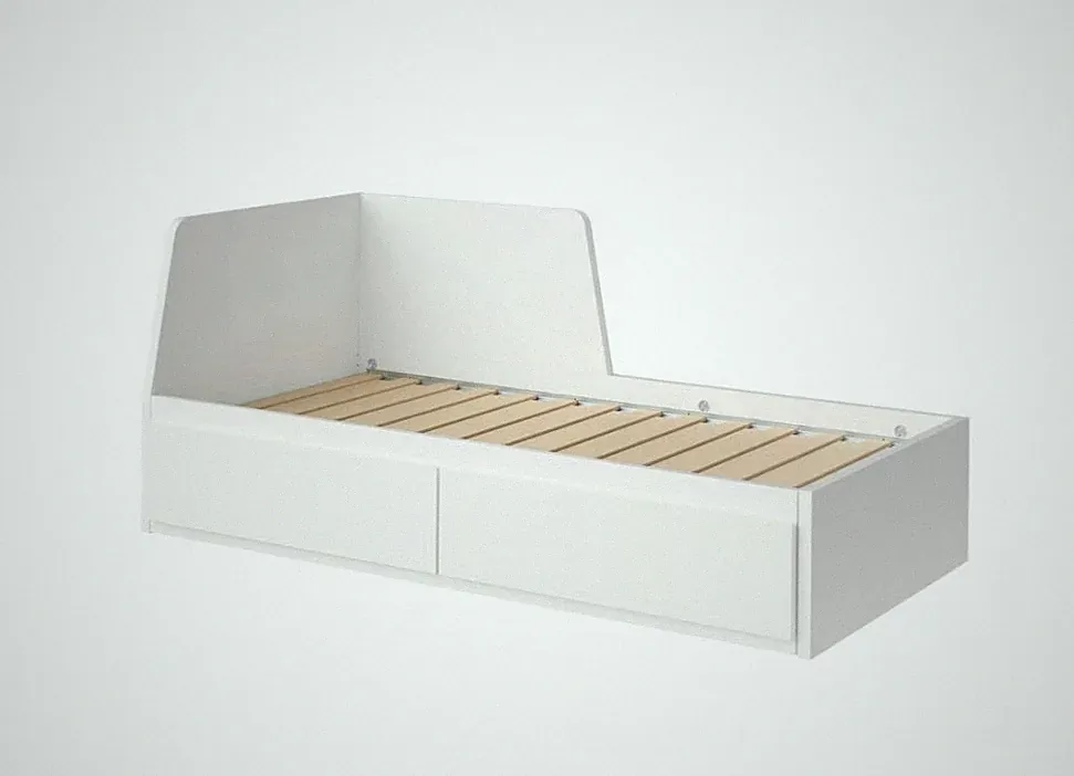 bett 80 x 200 ausziehbar bis zu 160 x 200 , Ikea , in weiß