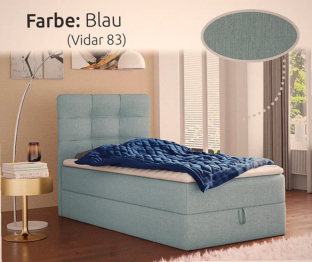 Bett BEST MINI, Bettkasten, Doppelbett Bonell-Matratze + Topper, Boxspringbett