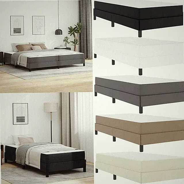 Bett Betten mit Matratze Kunstleder Komfortbett Matratzenunterstützung. DE