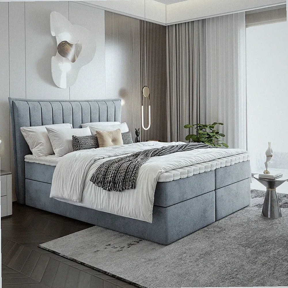 Bett Boxspringbett LUMORA mit Bonell-Matratze mit Schublade, Kinderbett H3