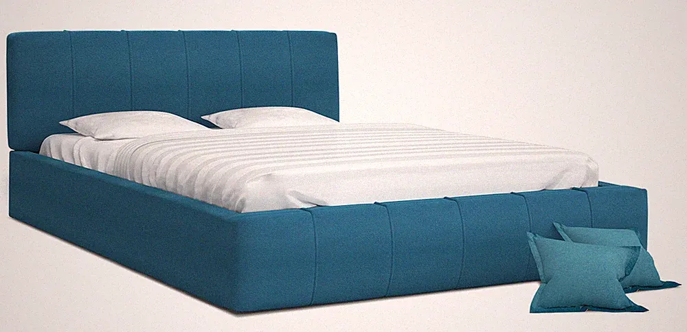 Bett FLORIDA 140x200 cm mit Matratze Lattenrost Doppelbett türkis Samt