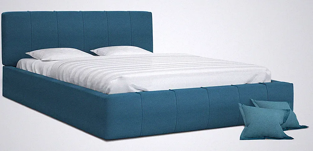 Bett FLORIDA 160x200 cm mit Matratze Lattenrost Doppelbett türkis Samt