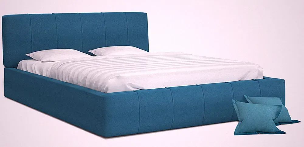 Bett FLORIDA 180x200 cm mit Matratze Lattenrost Doppelbett türkis Samt