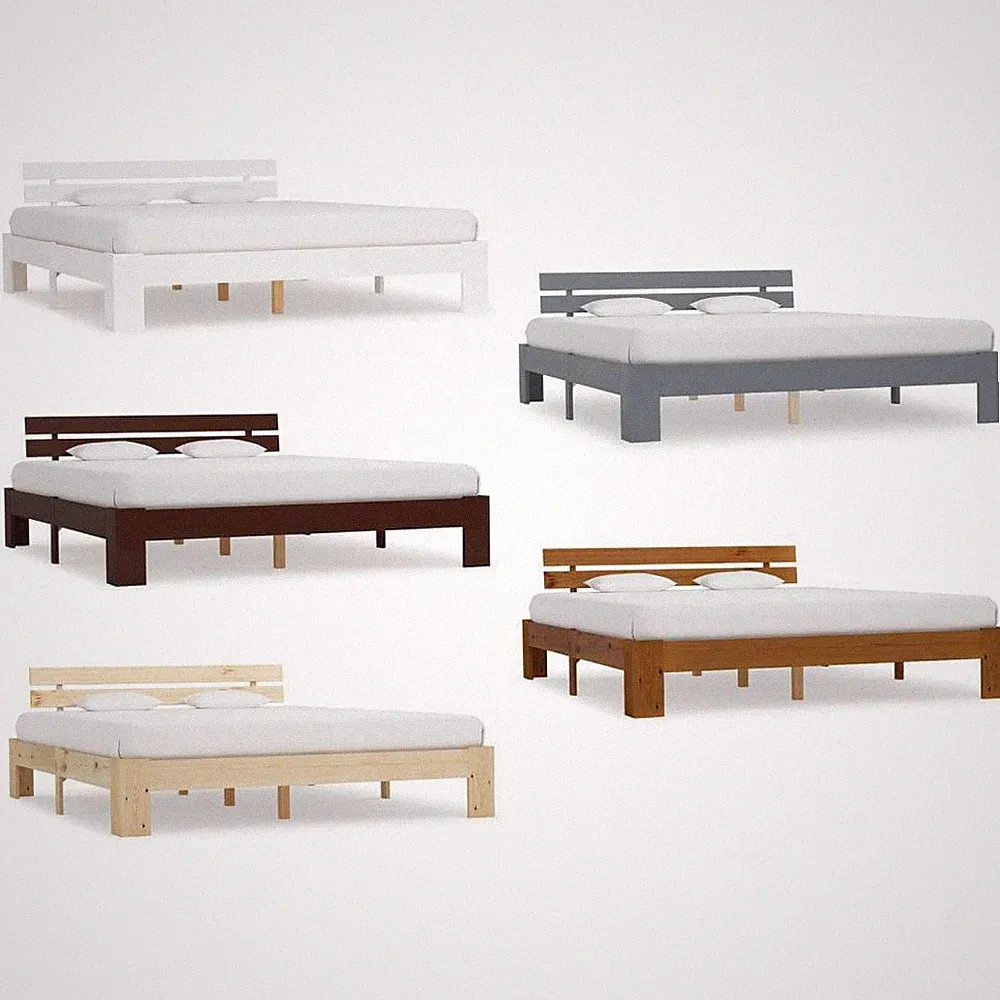 Bett Holzbett Bettgestell Massivholz Massiv Kiefer Doppelbett Massivholzbett