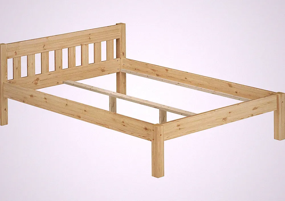 Bett Jugendbett Futonbett Kiefer massiv 140x200 ohne Lattenrost Doppelbett Holz