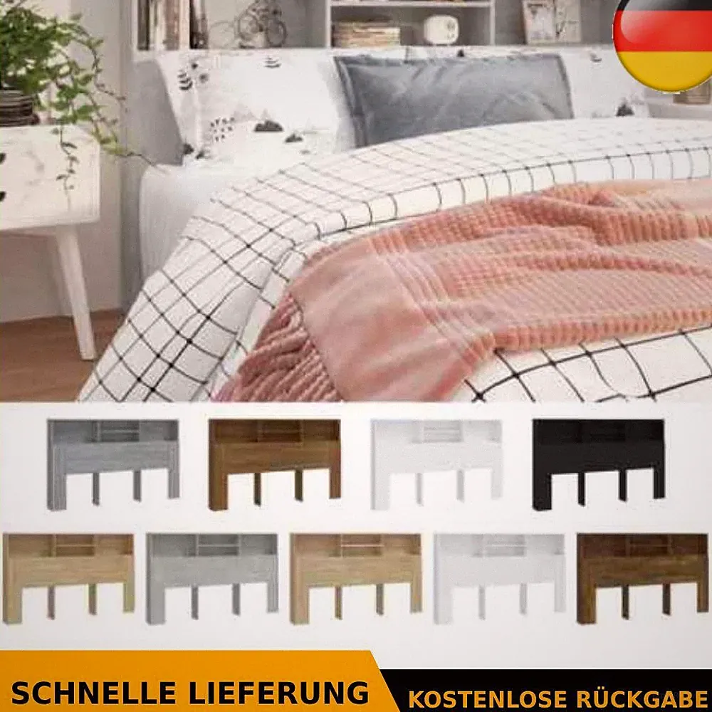 Bett Kopfteil mit Ablagen 180x19x103,5cm Betthaupt mehrere Auswahl vidaXL