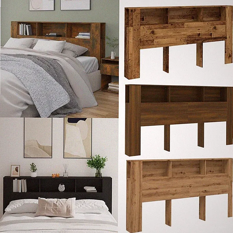 Bett Kopfteil mit Ablagen 200x18,5x104,5cm Betthaupt mehrere Auswahl vidaXL