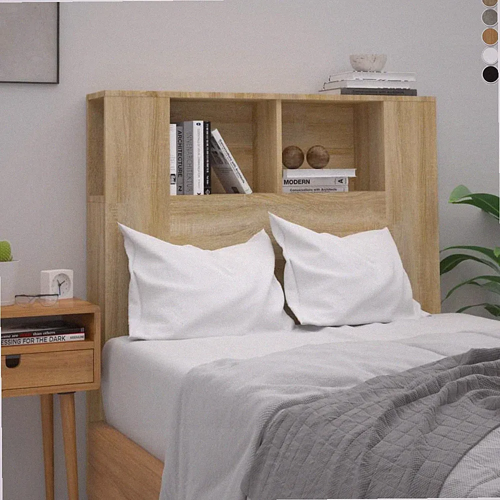 Bett Kopfteil mit Ablagen Kopfteil-Regal Wand-Kopfteil Bücherregal-Kopfteil Neu