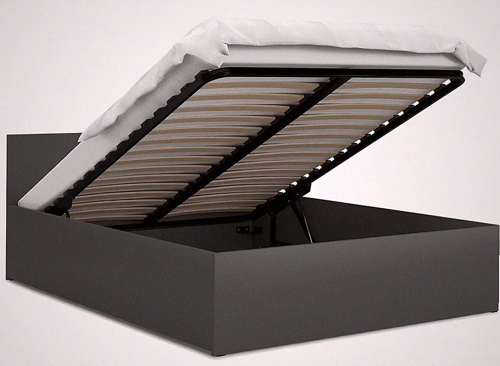 Bett mit Lattenrost Doppelbett Ehebett mit und ohne Matratze Bettkasten grau