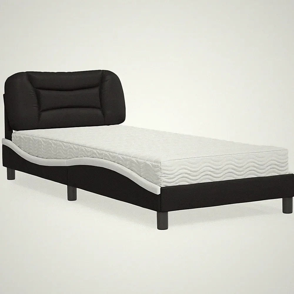 Bett mit Matratze Polsterbett Bettgestell Schlafzimmerbett Kunstleder vidaXL