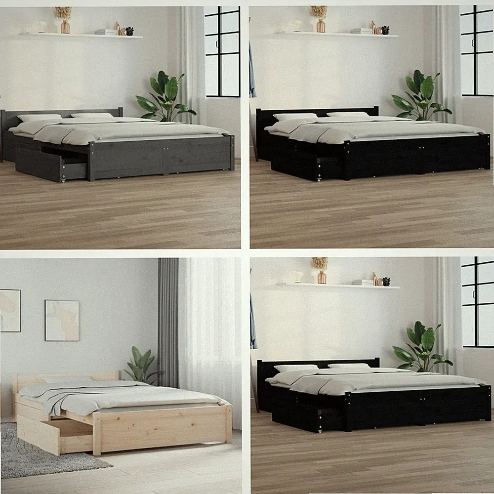 Bett mit Schubladen Jugendbett Tagesbett Bett Bettgestell Einzelbett Holzbett