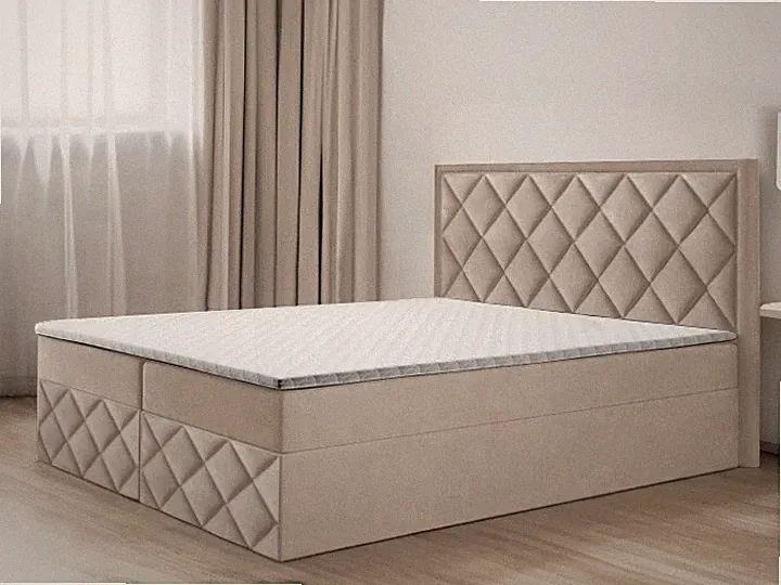Bett mit Stauraum DORMI 3 Boxspringbett mit Bettkäsen Topper 140 160 180 200 cm