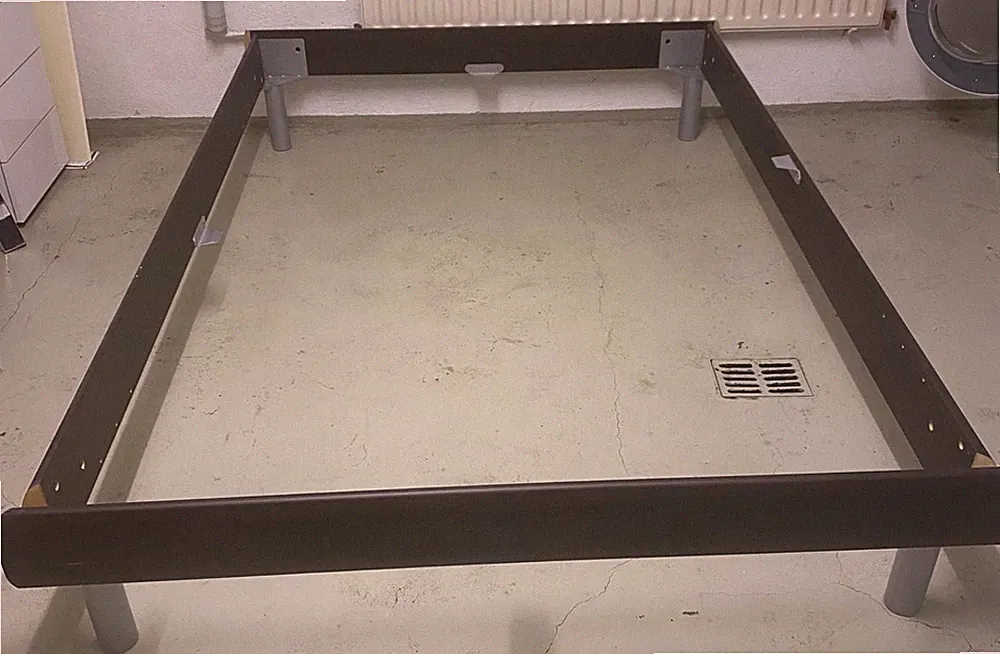 Bett ohne Kopfteil 140x200 mit Bettgestell, Matratze und Lattenrost