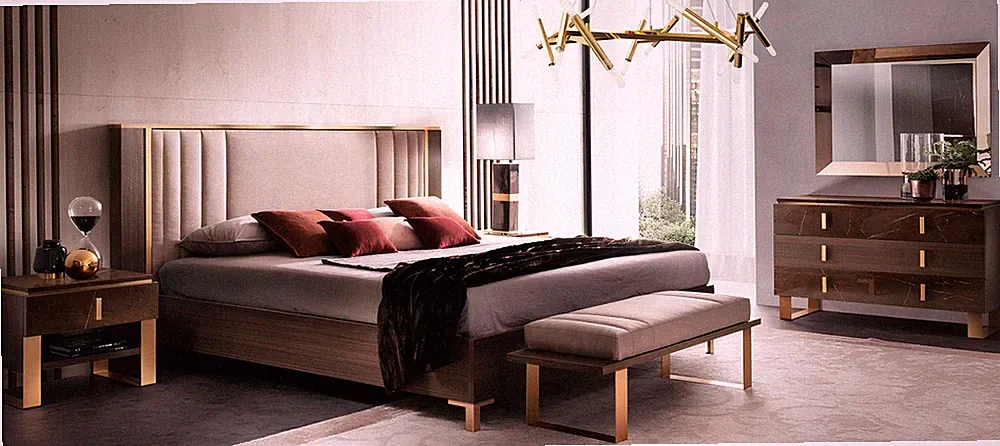 Bett Polster Design Doppel Hotel Betten Schlaf Zimmer 180x200cm arredoclassic
