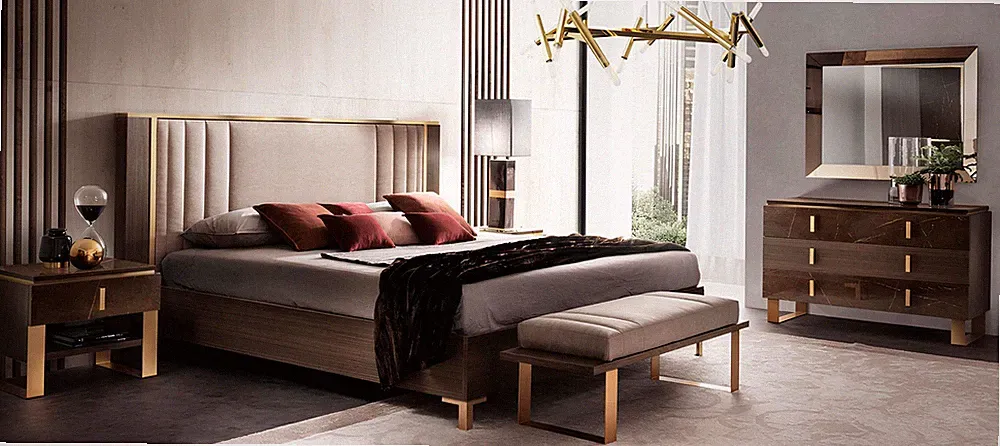 Bett Polster Design Doppel Hotel Betten Schlaf Zimmer 180x200cm arredoclassic