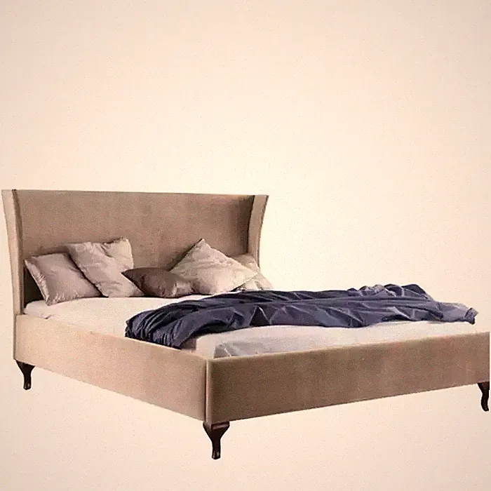 Bett Polster Design Luxus Doppel Hotel Betten Barock Holz Möbel Neu