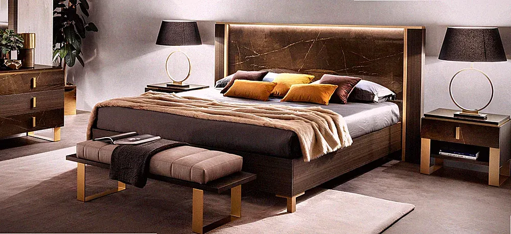 Bett Polster Klassische Doppelbett 180x200cm Holz Hotel Betten Schlafzimmer Neu