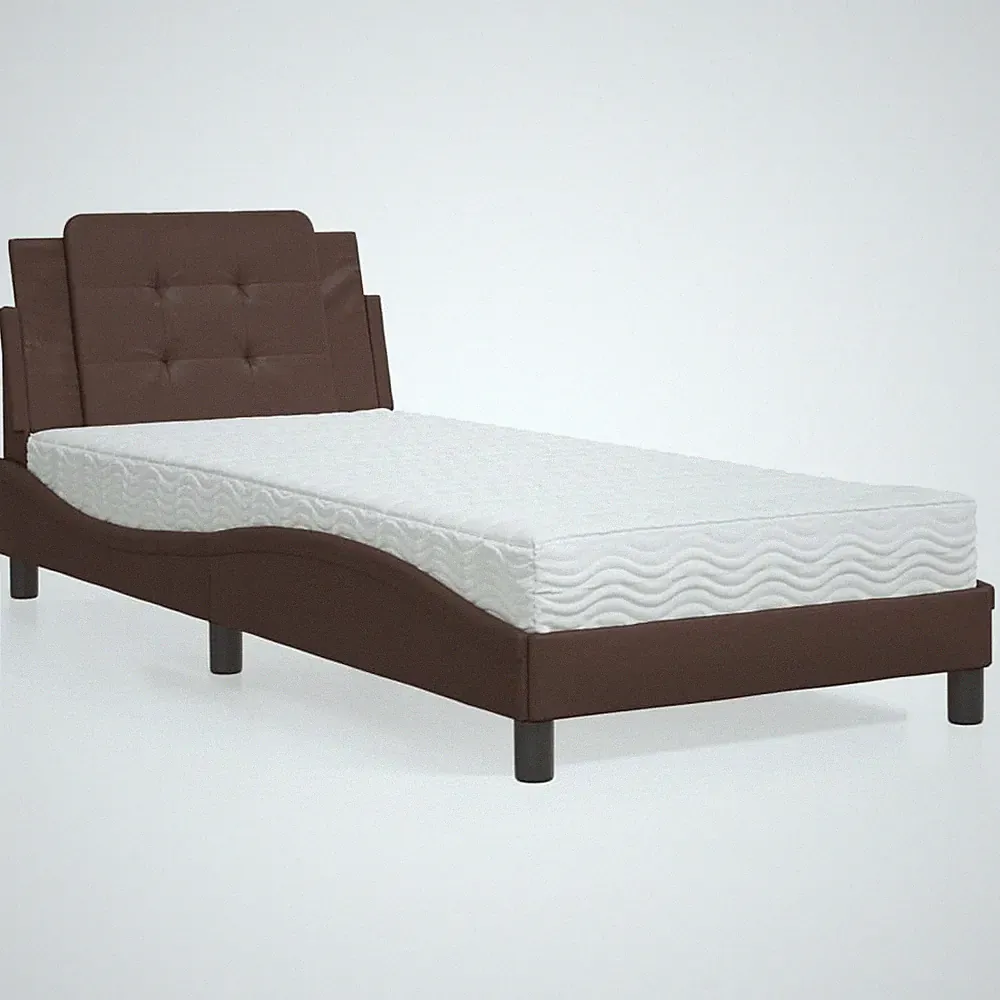 Bett Polsterbett Bettgestell mit Matratze Lattenrost Kunstlederbett vidaXL