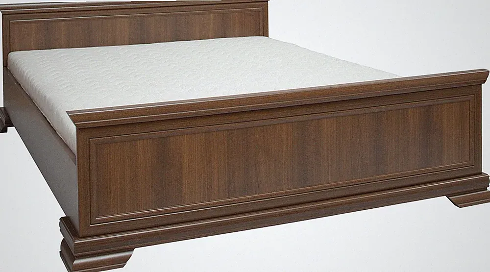 Bett Polsterbett Einzelbett Kora KLS 180x200 cm Holz: Nussbaum