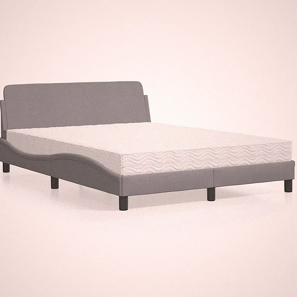 Bett Polsterbett Schlafzimmerbett Bettgestell Lattenrost Matratze Stoff vidaXL