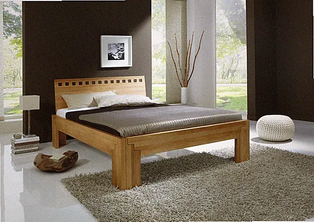 Bett "Stella" Buche massiv metallfreies Stecksystem Massivholzbett Holzbett