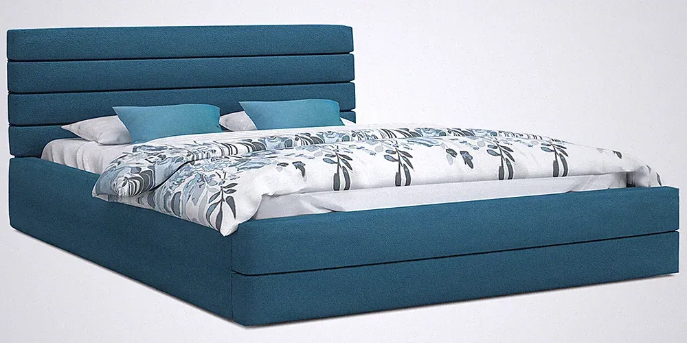 Bett TOPAZ 140x200 cm Türkis Samt mit Lattenrost Doppelbett Matratze Bettkasten