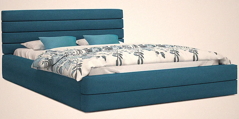 Bett TOPAZ 160x200 cm Türkis Samt mit Lattenrost Doppelbett Matratze Bettkasten