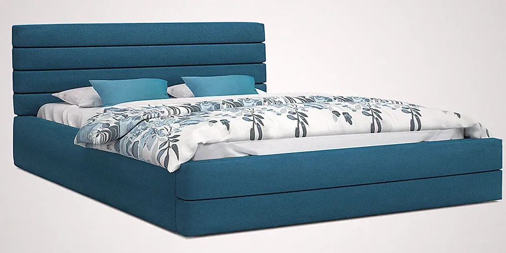 Bett TOPAZ 180x200 cm Türkis Samt mit Lattenrost Doppelbett Matratze Bettkasten