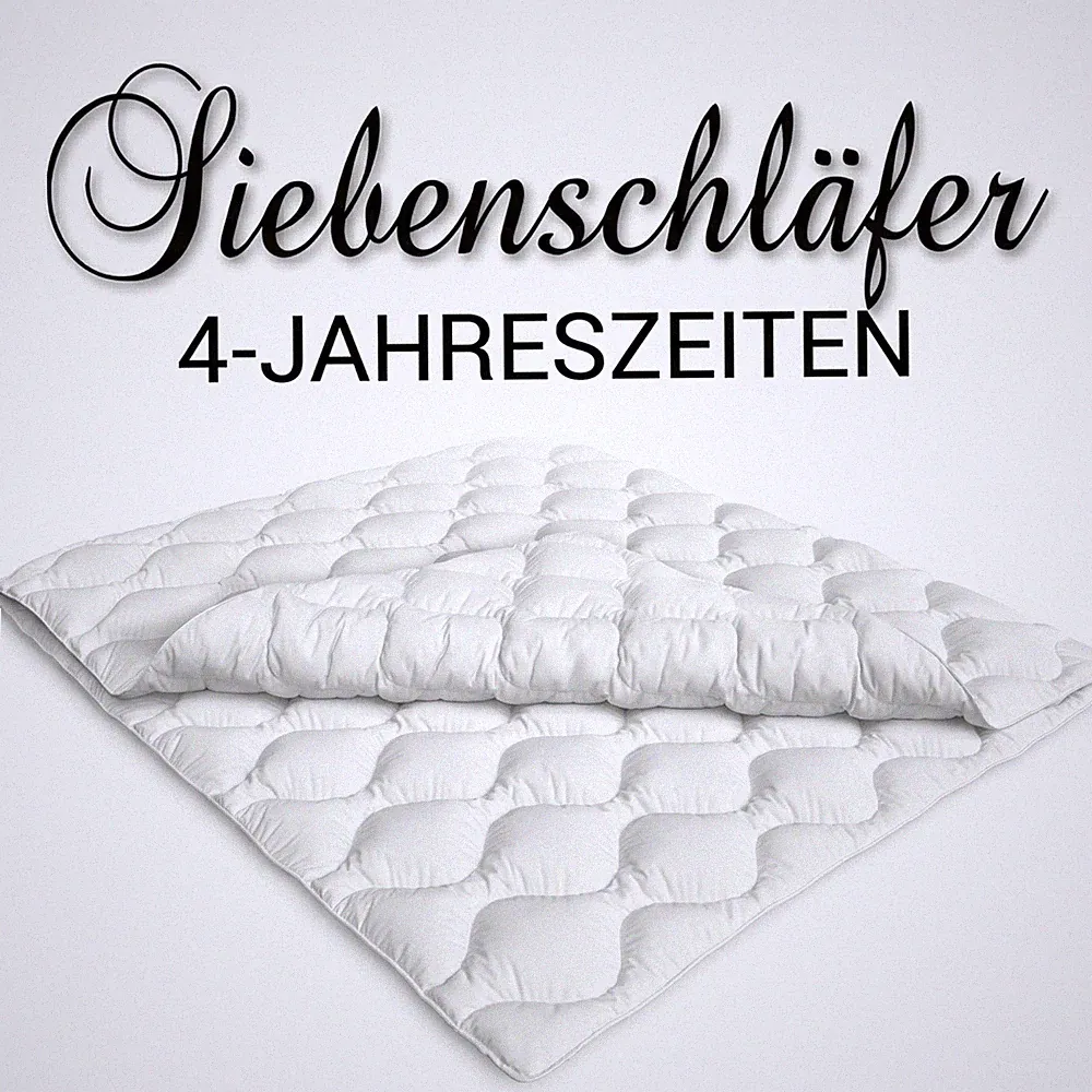Bettdecke 4-Jahreszeiten Steppdecke Mikrofaser Decke- 2 geknöpfte Schlafdecken