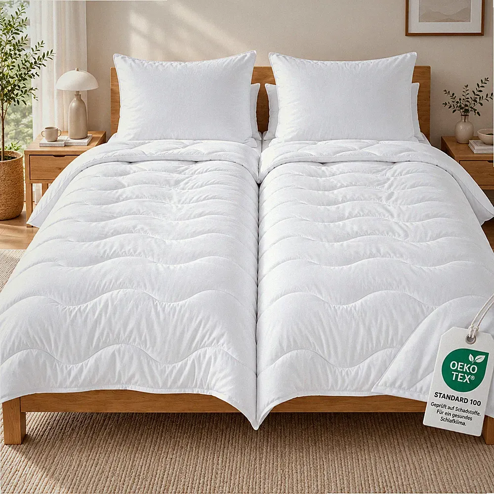 Bettdecke Steppbett 135x200 155x220 cm Set Bettenset Decke & Kopfkissen Ganzjahr