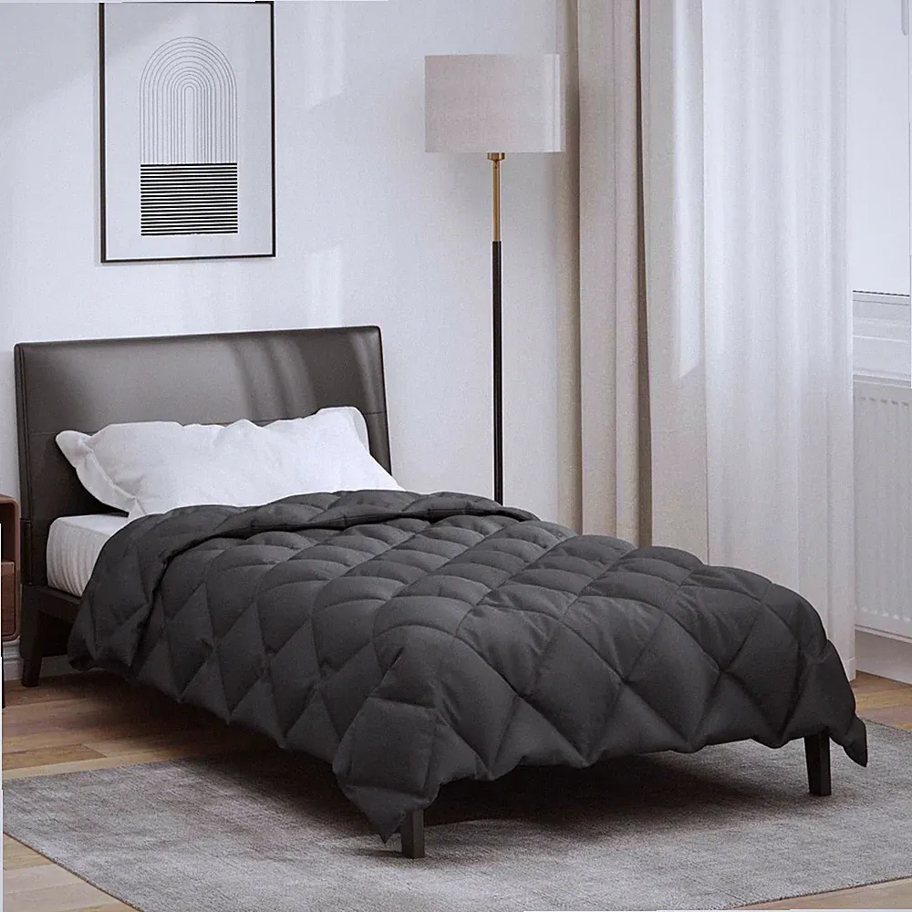 Bettdecke Winter Anthrazit Mikrofaser 135x200 cm Gesteppt Öko-Tex Warm 450 g/m² Extra