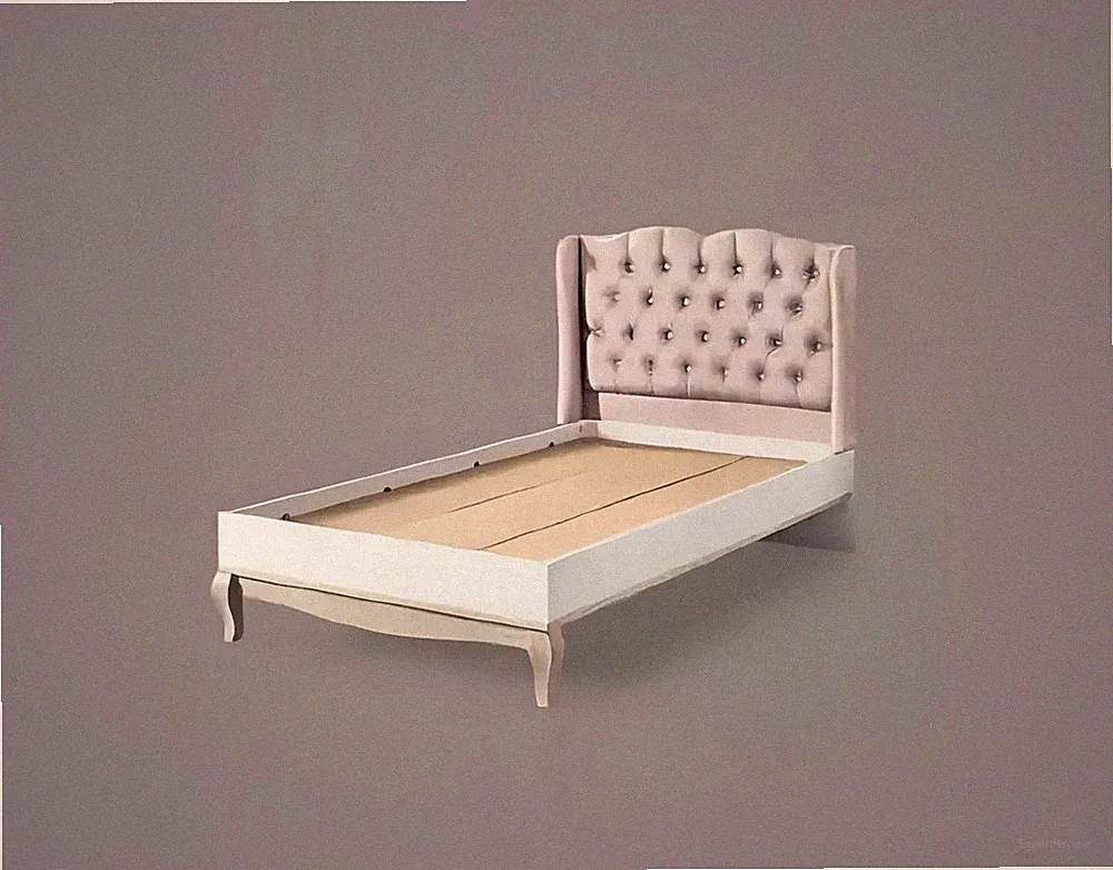 Bettdesign Chesterfield Jugendbett Holzmöbel mit weicher Polsterung 120x200cm