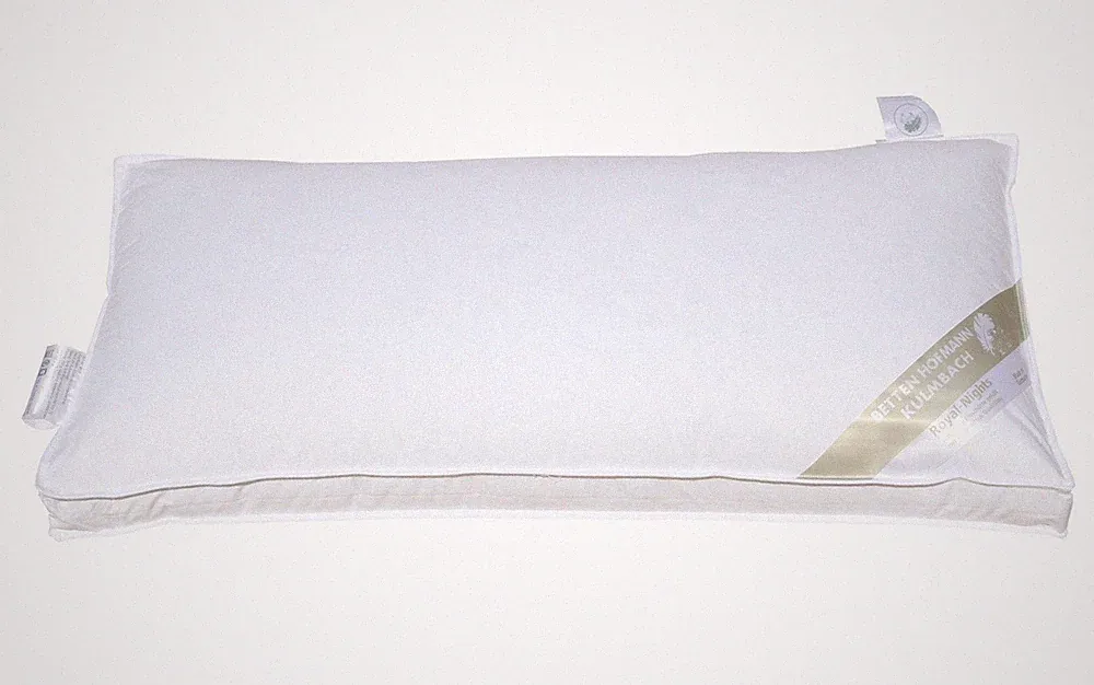 Betten Hofmann Kopfkissen 40x80 600g Daunenkissen Außensteg prall 100% Daunen