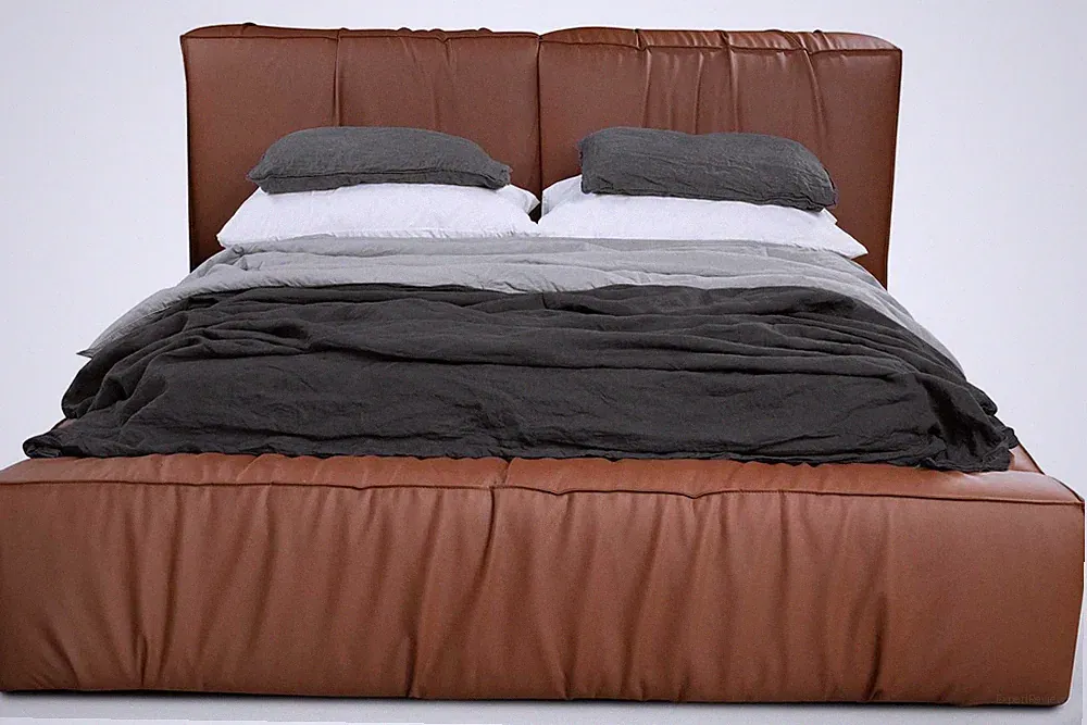 Betten Hotel Kunstleder 180x200cm Luxus Möbel Design Polsterbett Bett