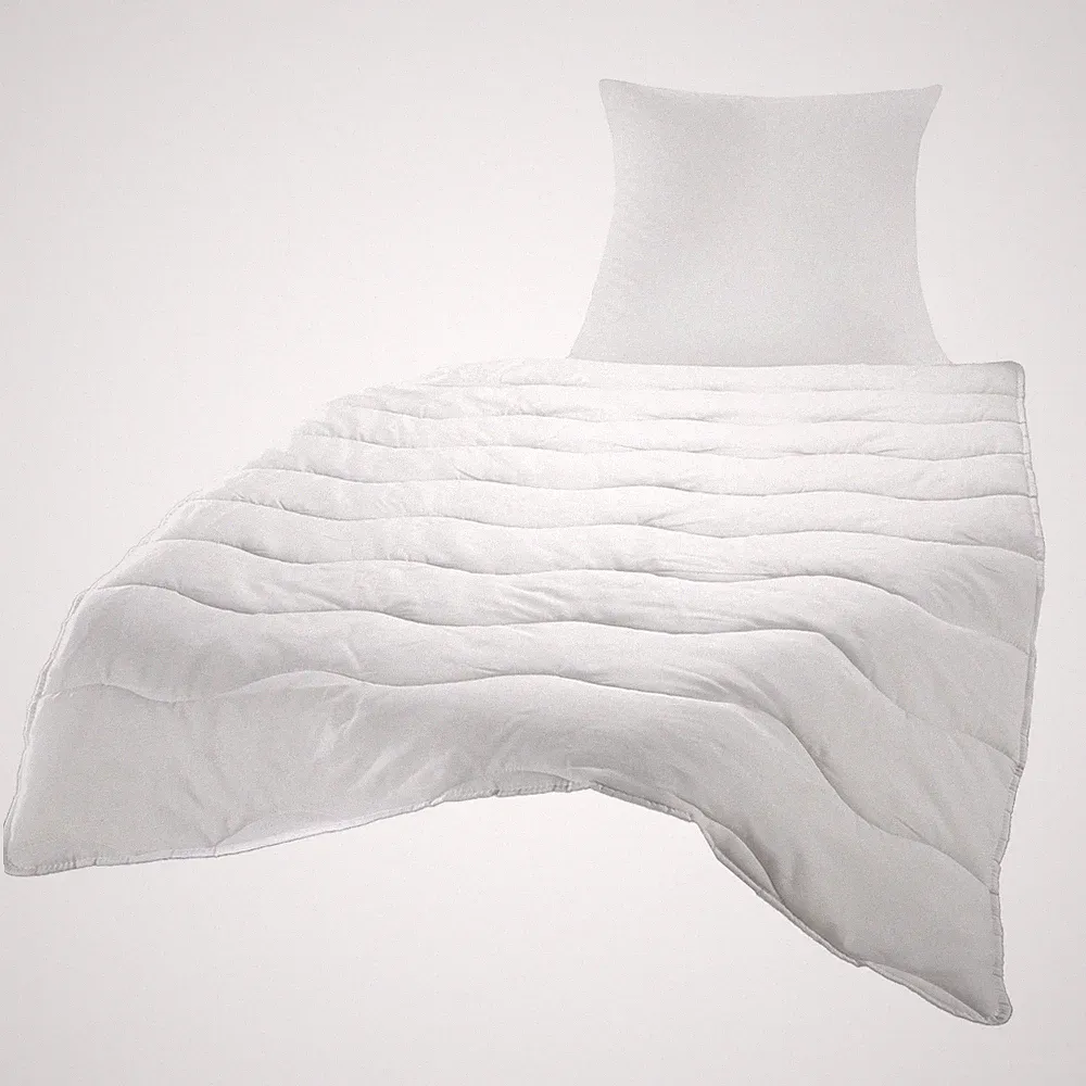 Betten-Set - weiß - 135x200 cm Oberbett Zudecke Kopfkissen Bettdecke
