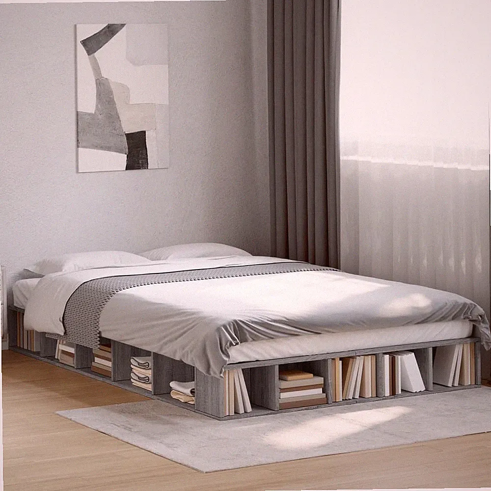 Bettgestell Bett Bettrahmen mit Lattenrost Schlafzimmerbett Holzwerkstoff vidaXL