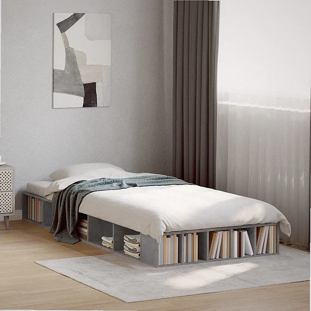 Bettgestell Bett Bettrahmen mit Lattenrost Schlafzimmerbett Holzwerkstoff vidaXL