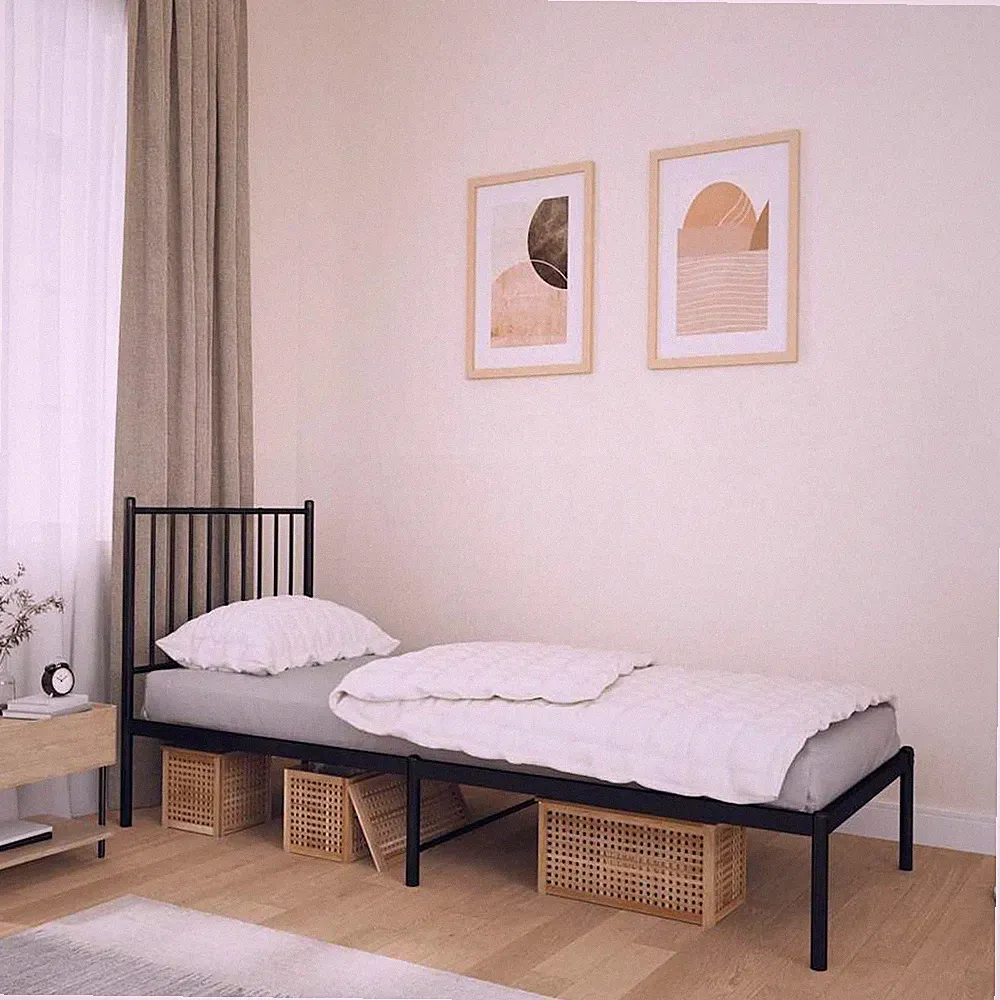 Bettgestell Bett Metallbett Bettrahmen Lattenrost Gästebett Schlafzimmer vidaXL