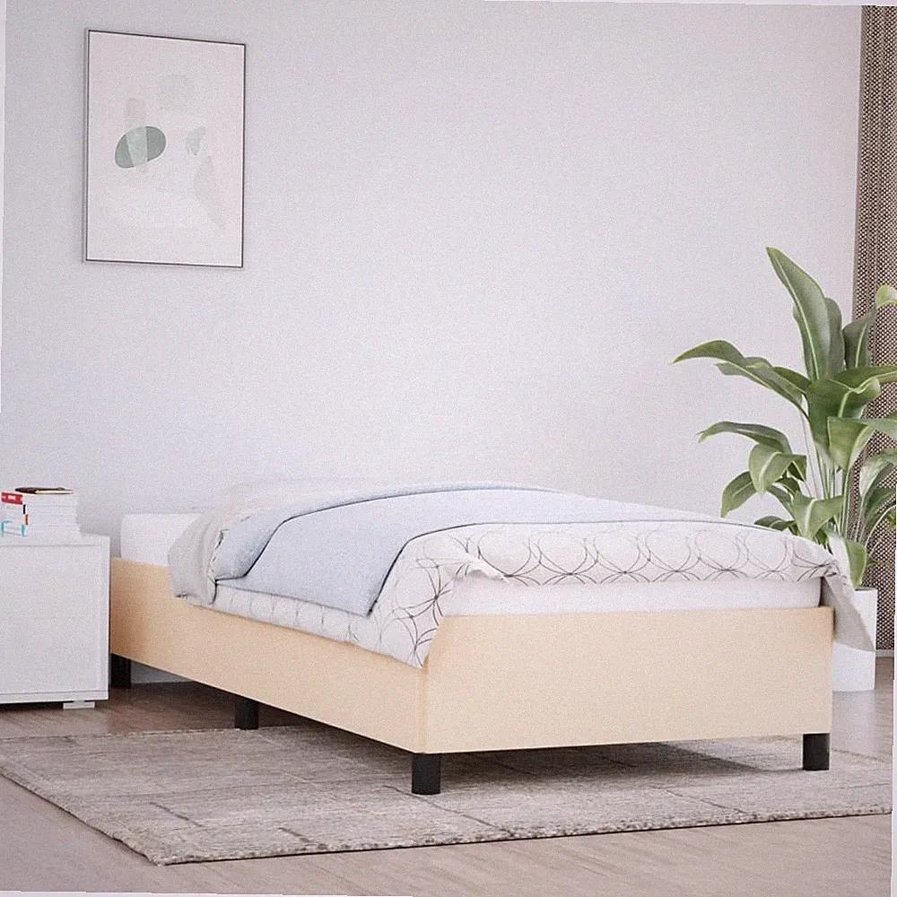 Bettgestell Einzelbett Bettgestell Singlebett Gästebett Bettrahmem Bett Stoff