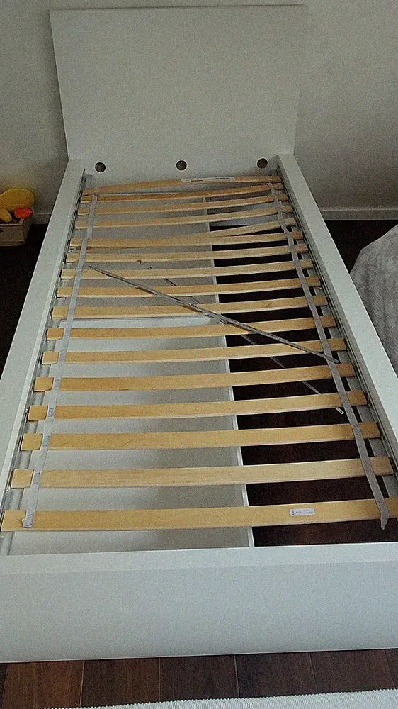 Bettgestell hoca Mit 2 Schubkästen, Weis. 90*200 cm mit Lattenroste