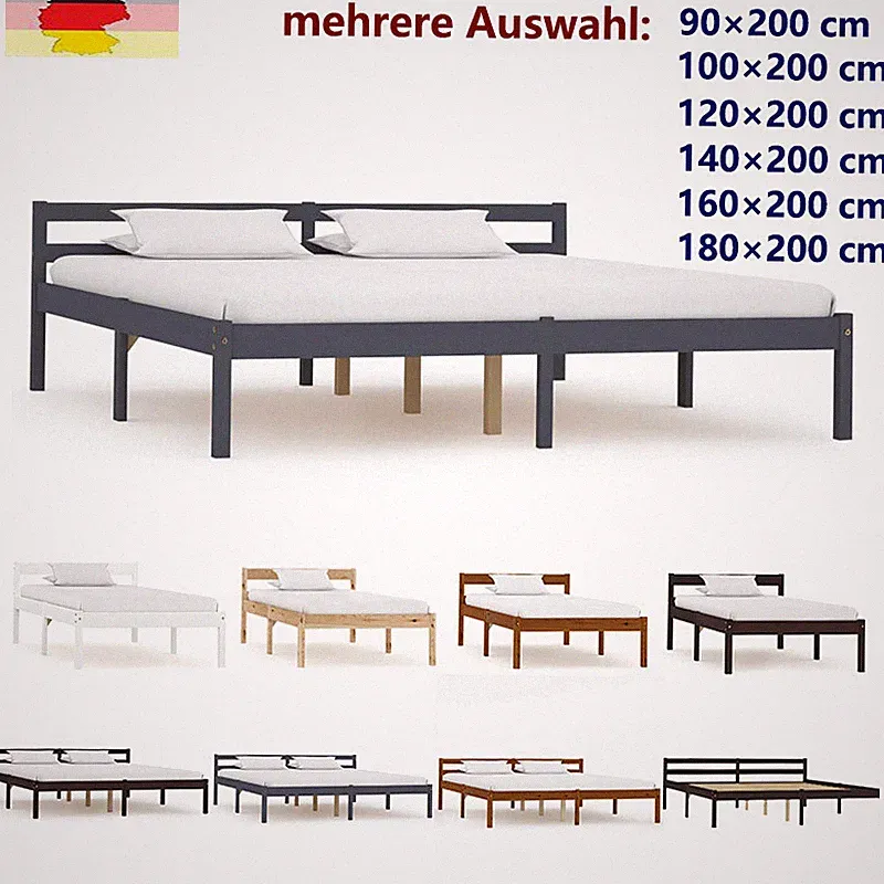 Bettgestell Holzbett Futonbett Jugendbett Doppelbett Bettrahmen versch Modelle D