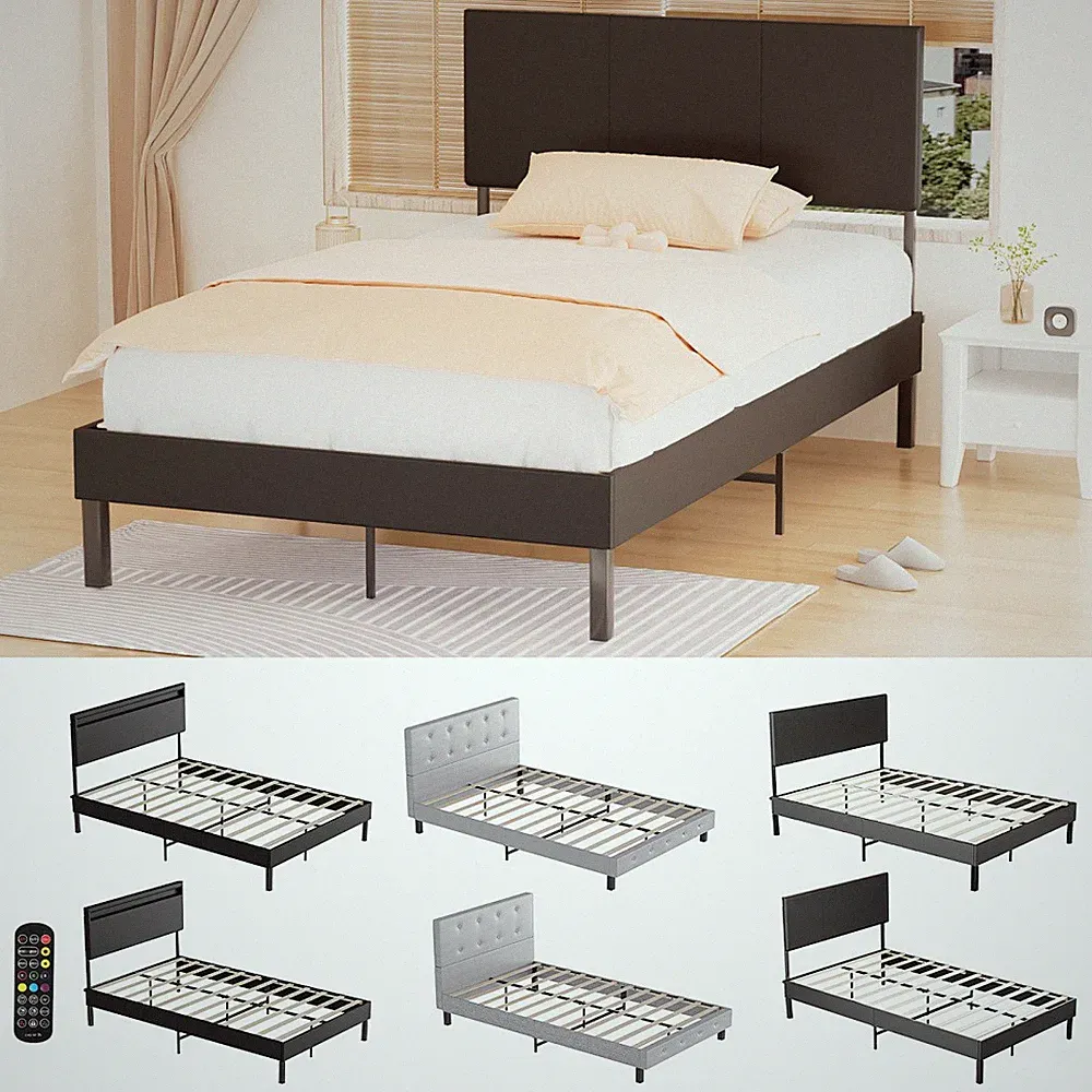Bettgestell Kinder Massives Holzbett Metallbett Lattenrost 120x200CM/140x200CM