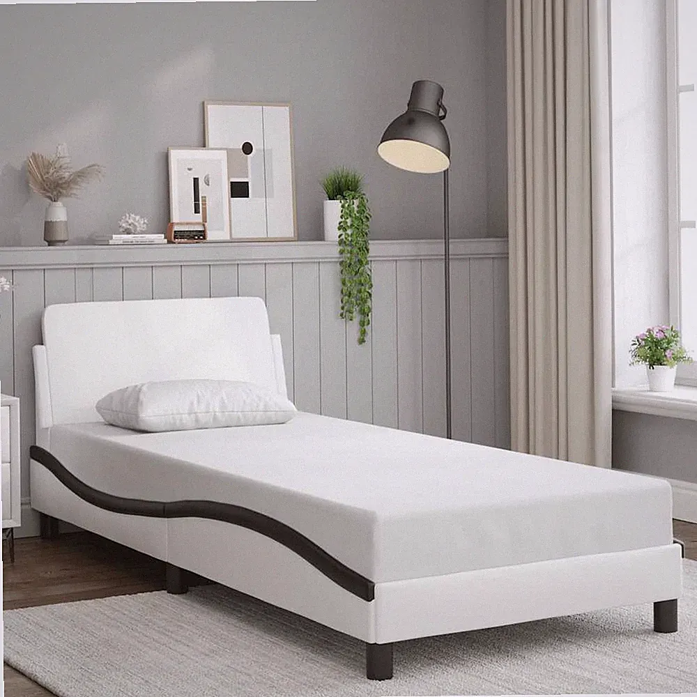 Bettgestell Kopfteil Polsterbett Bett Bettrahmen Lattenrost Kunstleder vidaXL