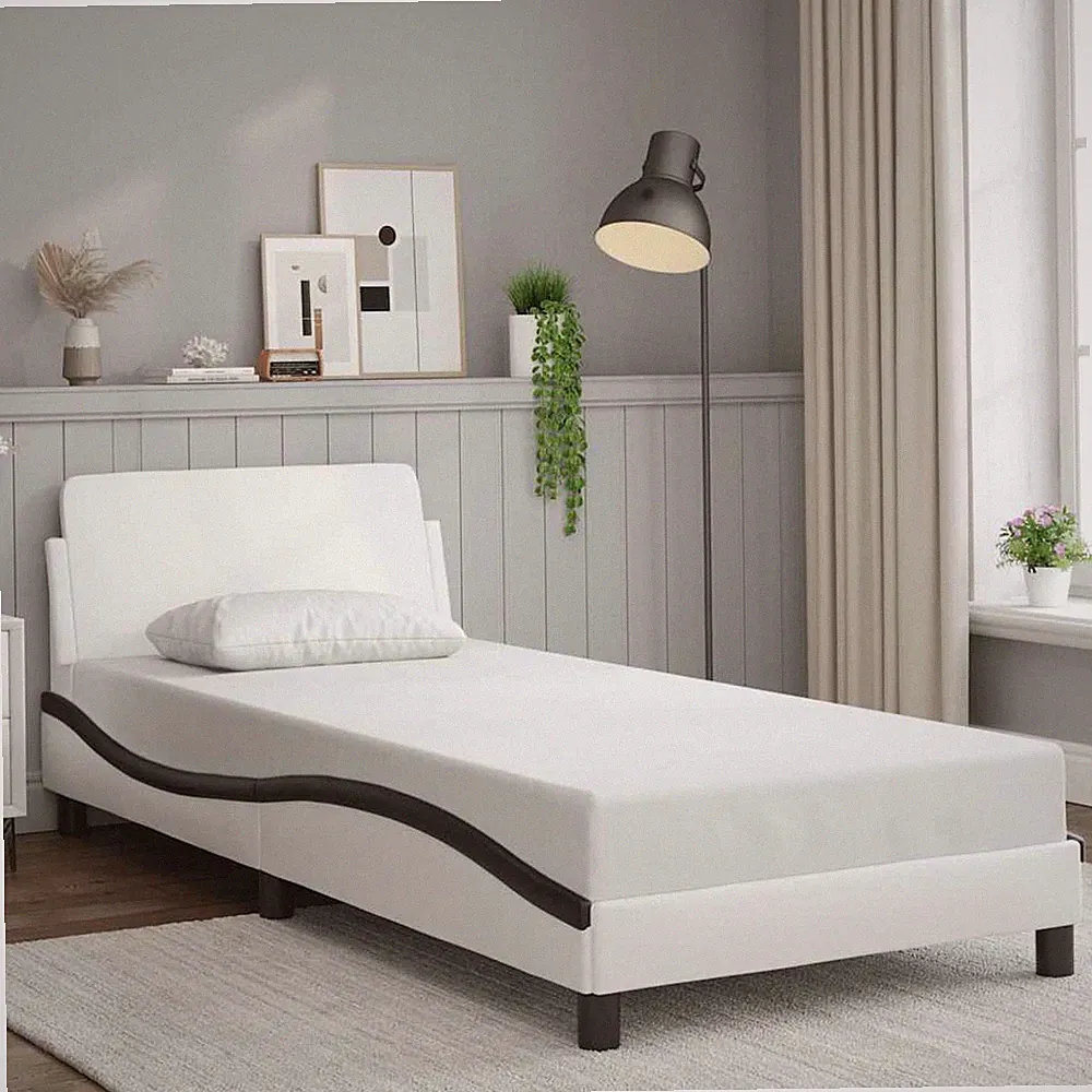 Bettgestell Kopfteil Polsterbett Bett Bettrahmen Lattenrost Kunstleder vidaXL