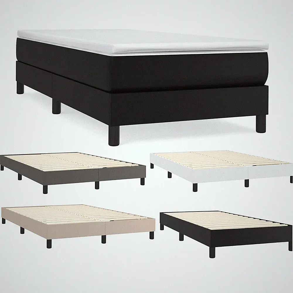 Bettgestell Kunstleder Holz Bettrahmen Doppelbett Einzelbett mit Lattenrost Bett