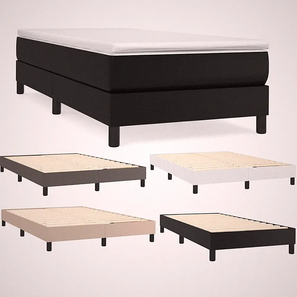 Bettgestell Kunstleder Holz Bettrahmen Doppelbett Einzelbett mit Lattenrost Bett