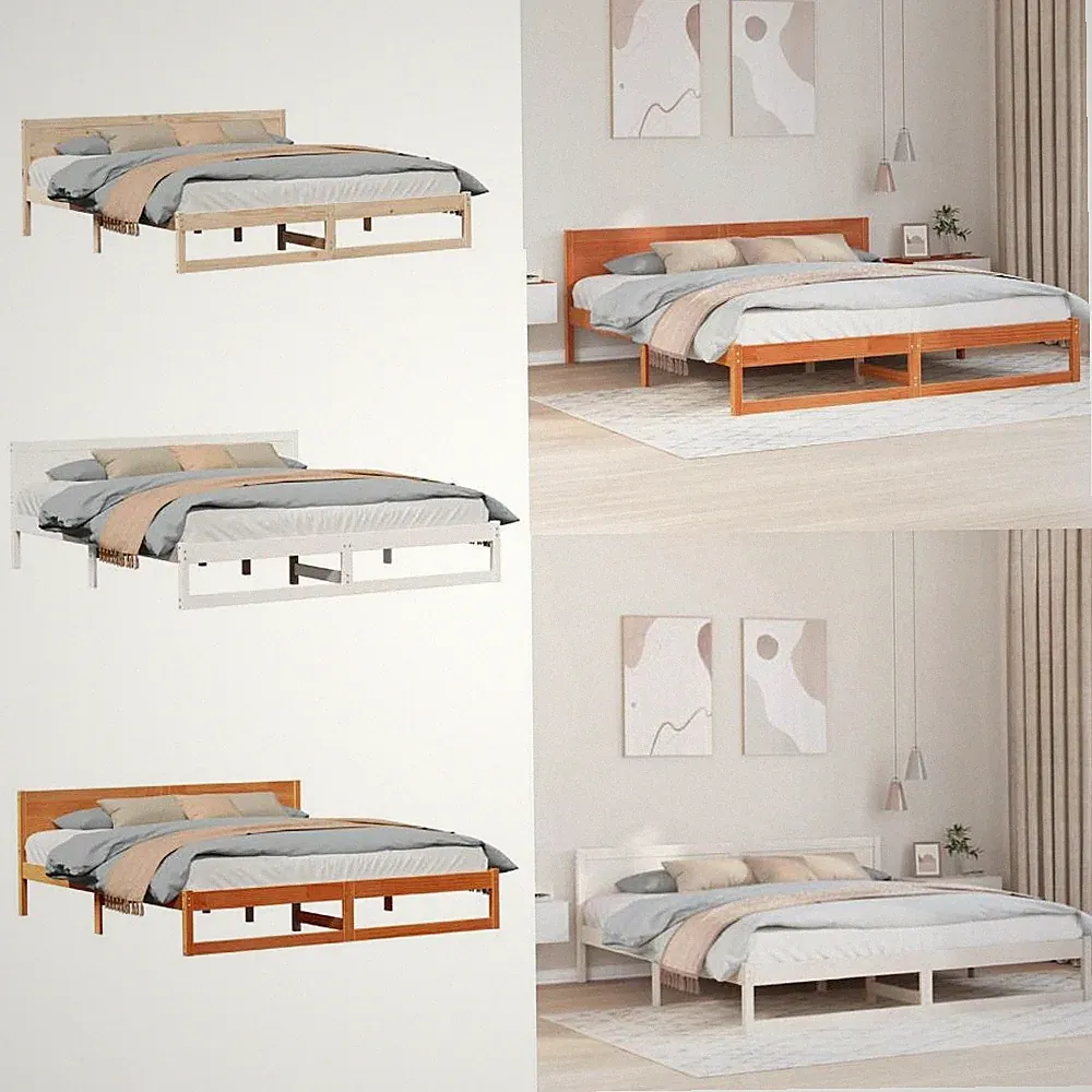 Bettgestell Massivholz Bett Massivholzbett Bettrahmen Doppelbett Einzelbett DE