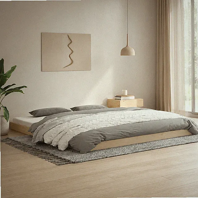 Bettgestell Massivholz Kiefer Doppelbett Holzbett Bettrahmen Natur | 180 x 200cm