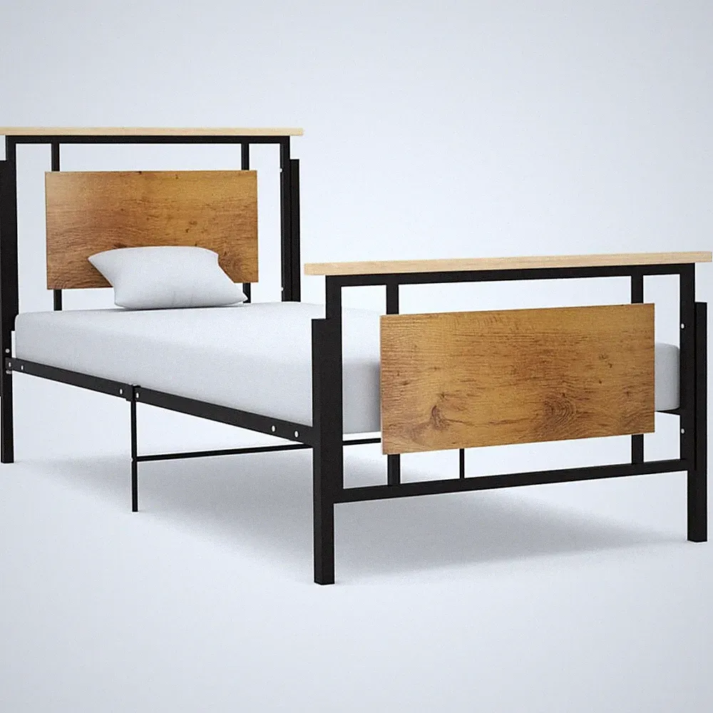 Bettgestell Metall Metallbett Bett Einzelbett Schlafzimmer 90/100x200cm vidaXL