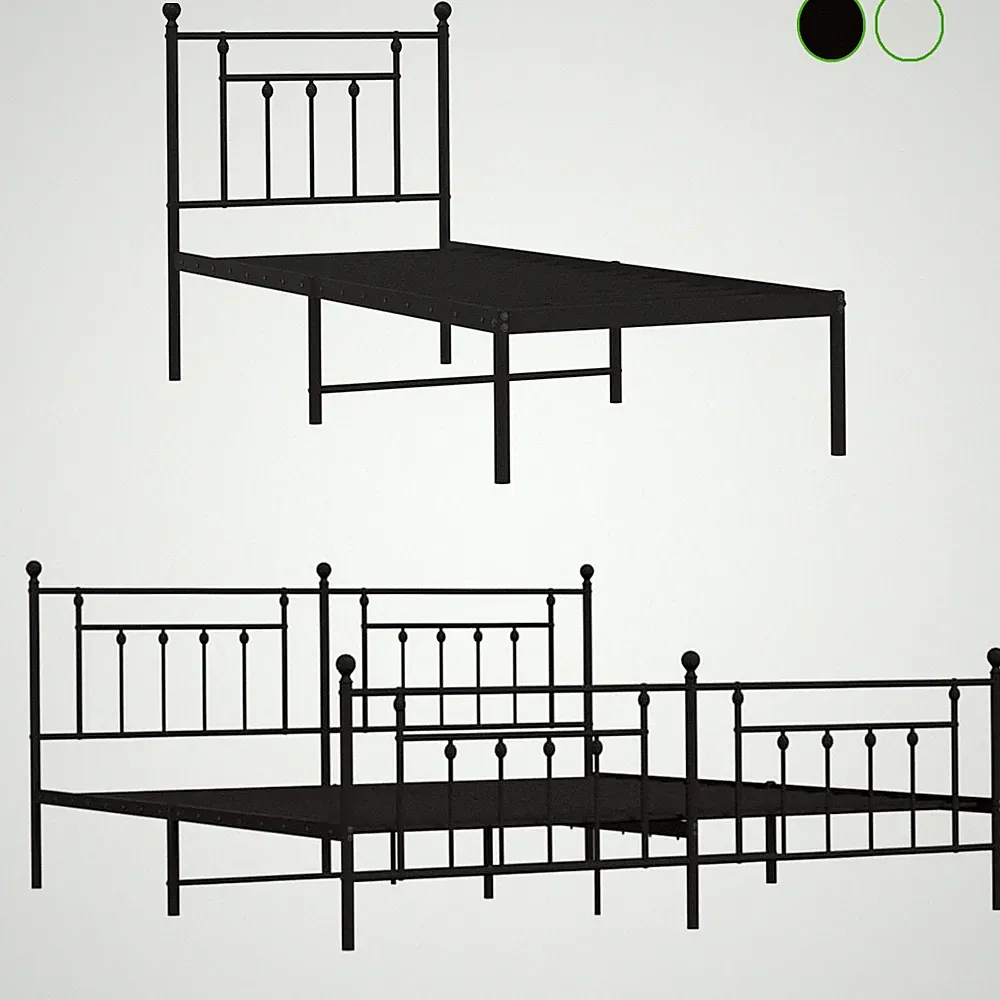 Bettgestell Metallbett Bettrahmen Gästebett Einzelbett, Doppelbett aus Metall